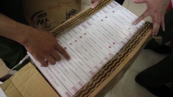 Số tang vật này gồm nhiều nhãn hiệu khác nhau như Hero, 555, Esse, …