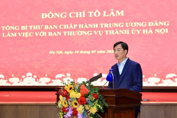 Bí thư Thành ủy Hà Nội Nguyễn Duy Ngọc phát biểu khai mạc.