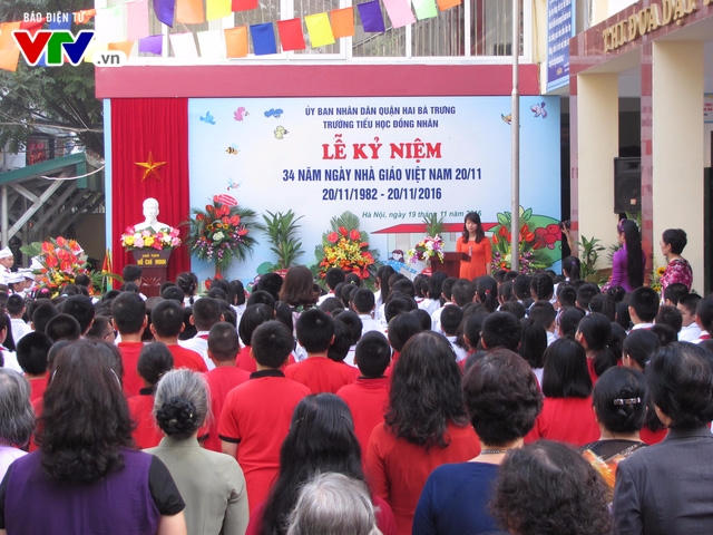 Trường tiểu học Đồng Nhân làm lễ kỷ niệm ngày Nhà giáo Việt Nam