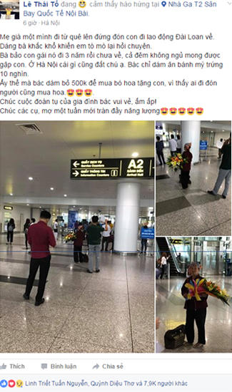 Dòng trạng thái của bạn L.T.T chia sẻ trên mạng xã hội.