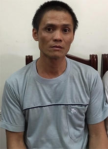 Nguyễn Hoàng Toàn tại cơ quan điều tra. Ảnh: Hải Bình.