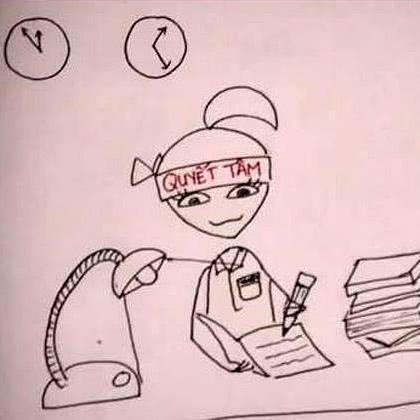 Hình ảnh được Bảo Ngọc treo trên tường trang cá nhân để tự nhủ mình phải cố gắng.