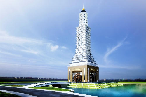 Phối cảnh tháp Thái Bình 25 tầng, cao 126m.