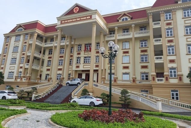 Trụ sở TAND tỉnh Thanh Hoá nơi xét xử sở thẩm vụ án trên.