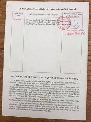 Sổ đỏ chính chủ.