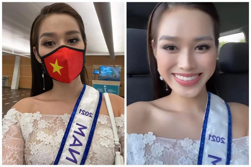 Nàng Hậu nhanh chóng thay trang phục, chỉnh trang sẵn sàng với các hoạt động trong khuôn khổ Miss World 2021. (Ảnh: Chụp màn hình)