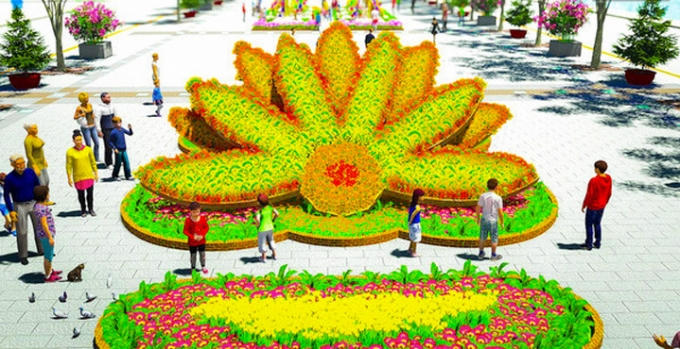 Đường hoa Nguyễn Huệ xuân Đinh Dậu 2017 thể hiện hình ảnh một thành phố công nghệ, năng động, hiện đại, luôn yêu chuộng hòa bình, mang thông điệp khát vọng của người dân TP HCM quyết cùng cả nước, vì cả nước bứt phá, đi đầu trong đổi mới, phát triển…