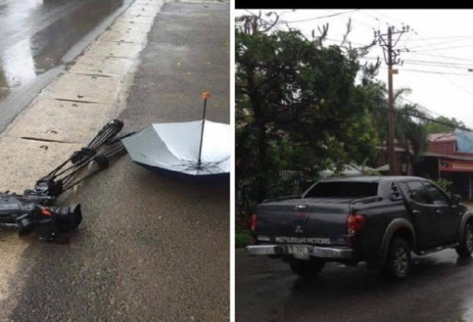 Nhóm phóng viên VTV bị đâm nát máy quay hơn 1 tỷ đồng.