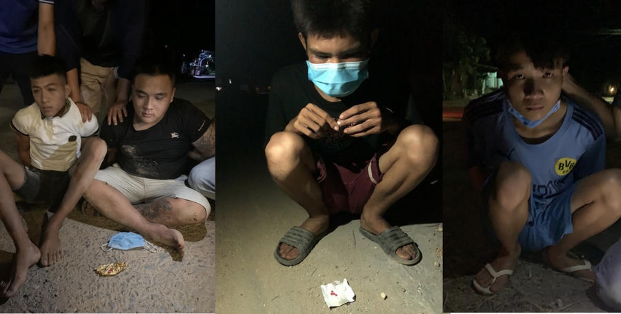 Các đối tượng tàng trữ trái phép chất ma túy bị bắt giữ.