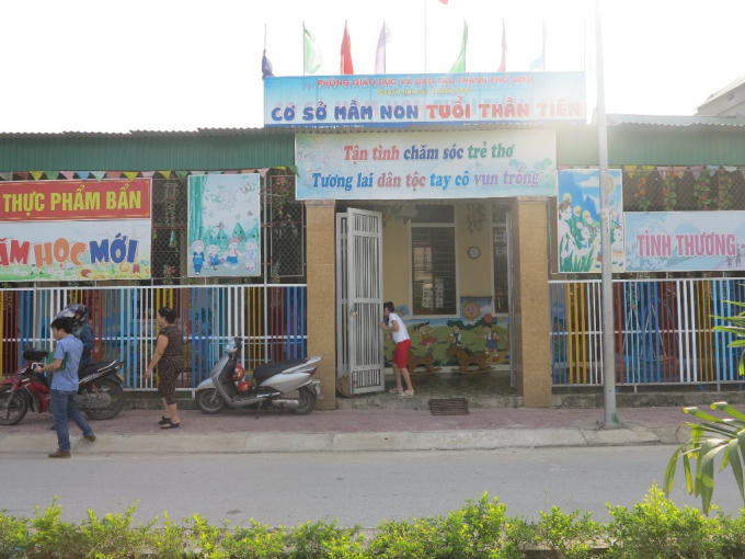 Cơ sở mầm non Tuổi Thần tiên nơi xảy ra sự việc.