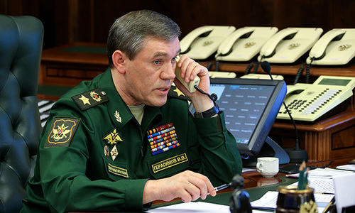Tổng tham mưu trưởng quân đội Nga Valery Gerasimov. Ảnh: Bộ Quốc phòng Nga.