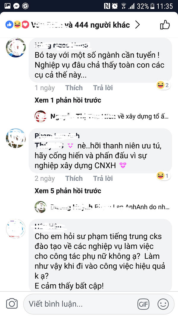 Nhiều người tỏ ra hoang mang và thắc mắc về các yêu cầu xét tuyển, đồng thời hoài nghi về năng lực của những cán bộ này.