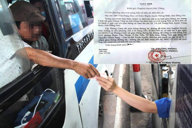 Từ giấy mời của Phòng CSGT Đường bộ - Đường sắt Đồng Nai, dư luận thắc mắc về lý lịch của Thượng tá Võ Đình Thường. (Ảnh: Dân trí)