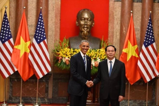 Chủ tịch nước Việt Nam Trần Đại Quang và Tổng thống Mỹ Barack Obama.