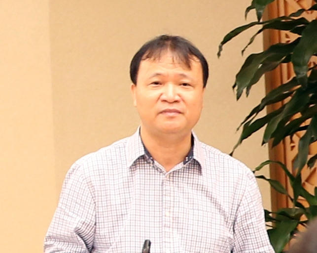 Ông Đỗ Thắng Hải phát biểu trước Phó Thủ tướng Vương Đình Huệ, Trưởng Ban chỉ đạo điều hành giá và lãnh đạo của nhiều Bộ, ngành là thành viên của Ban chỉ đạo trong phiên họp đánh giá tình hình điều hành giá cả của 9 tháng qua.