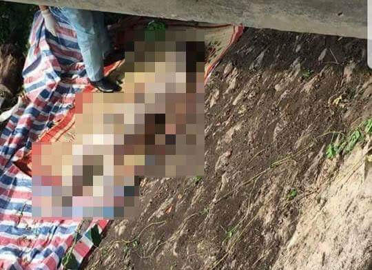 Hình ảnh về người đàn ông tử vong, thi thể nổi trên mặt nước ở khu vực cầu Thuần Xuyên.