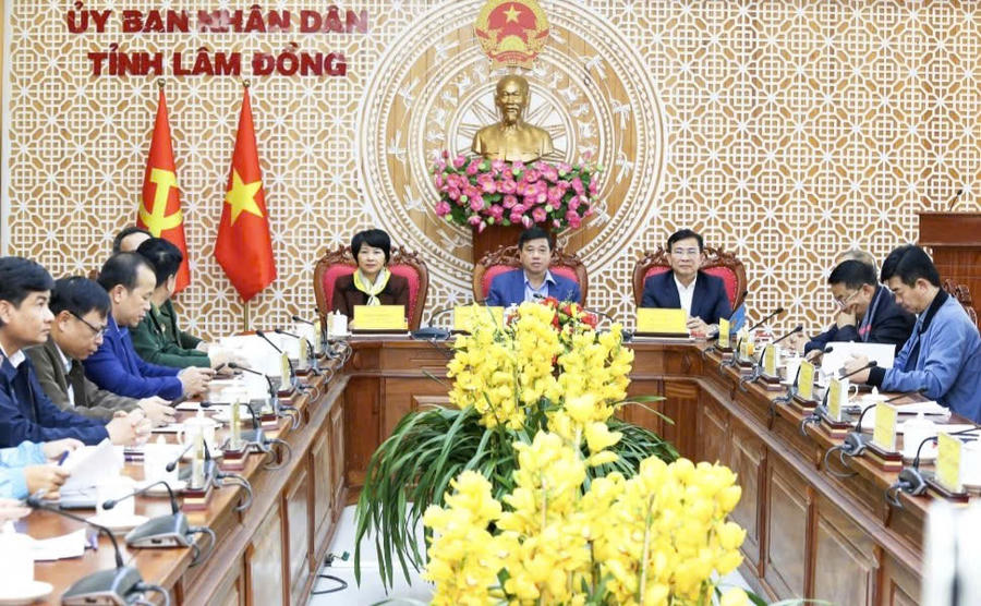 Quang cảnh tại điểm cầu tỉnh Lâm Đồng. Ảnh: P.K