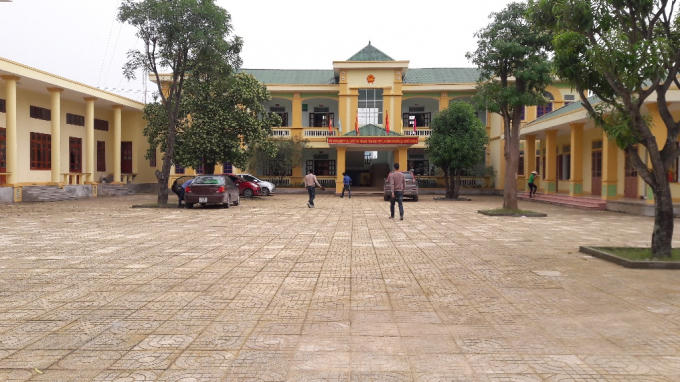 UBND xã Nghi Quang nơi xảy ra sự việc.