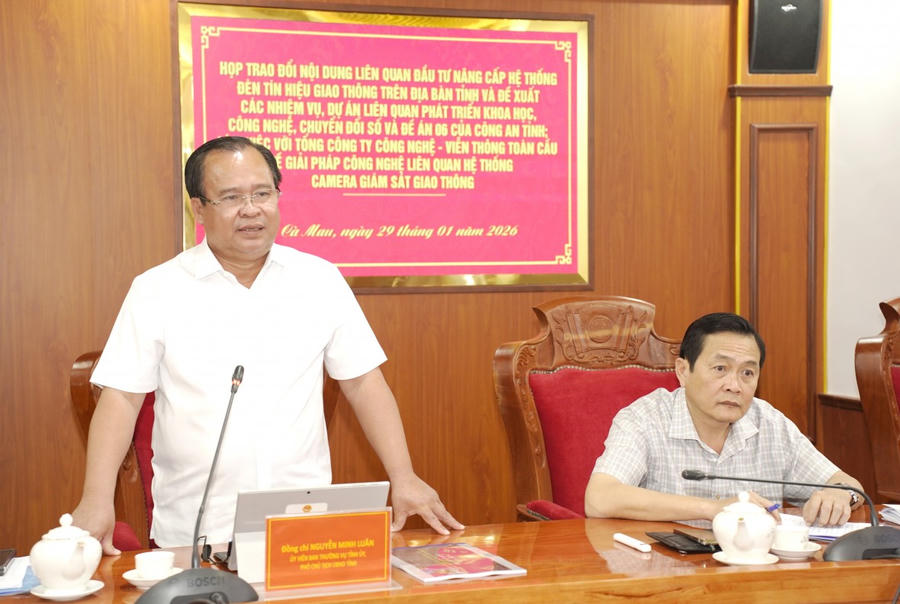 Ông Nguyễn Minh Luân - Phó Chủ tịch UBND tỉnh Cà Mau phát biểu chỉ đạo cuộc họp.