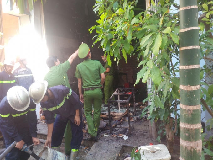 Hiện trường vụ cháy.