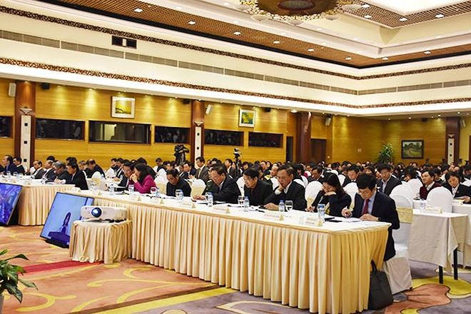 Các đại biểu tham dự Hội nghị tại điểm cầu Hà Nội.