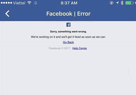 Facebook bất ngờ bị "sập".