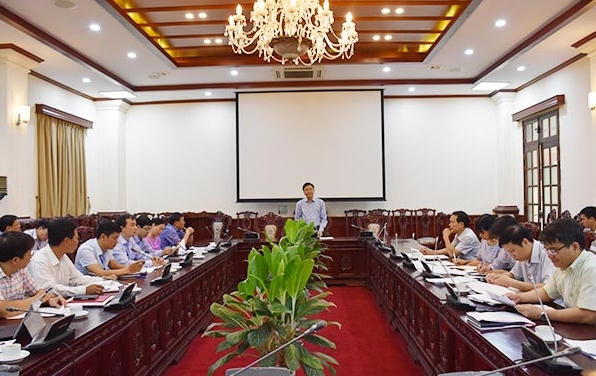 Bộ trưởng Bộ Tư pháp Lê Thành Long phát biểu tại buổi làm việc. Nguồn ảnh: Internet