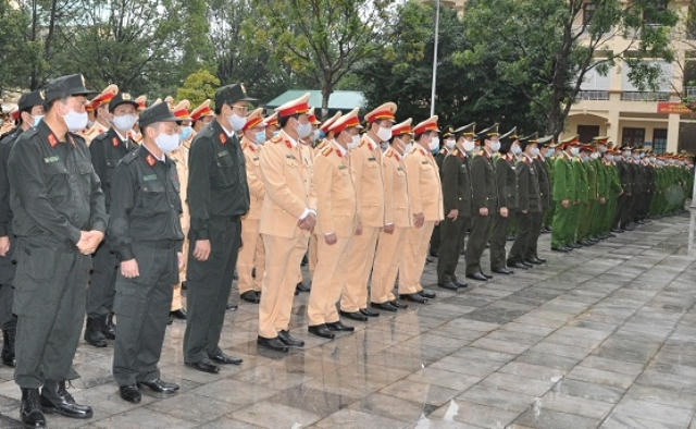 Buổi lễ ra quân trấn áp tội phạm, đảm bảo ANTT trên địa bàn