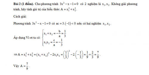 Đ&aacute;p &aacute;n đề thi m&ocirc;n To&aacute;n tuyển sinh lớp 10 TP HCM năm 2018