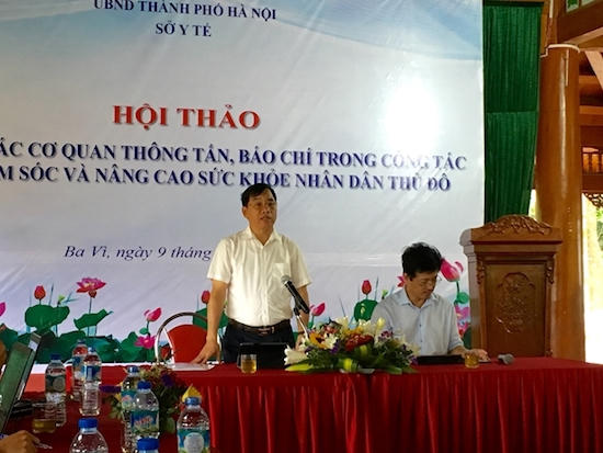 TS. Nguyễn Khắc Hiền - Giám đốc Sở Y tế Hà Nội mong muốn báo chí và ngành y tế có sự hợp tác chặt chẽ, nhanh chóng đưa thông tin sự thật đến với người dân