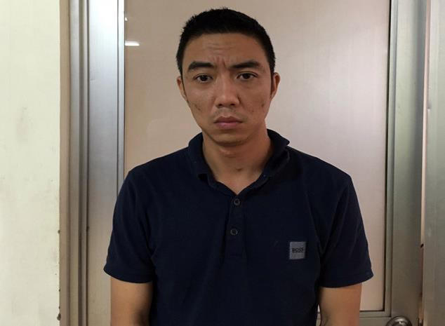 Lê Trung Hiếu tại cơ quan công an. (Ảnh: Zing)