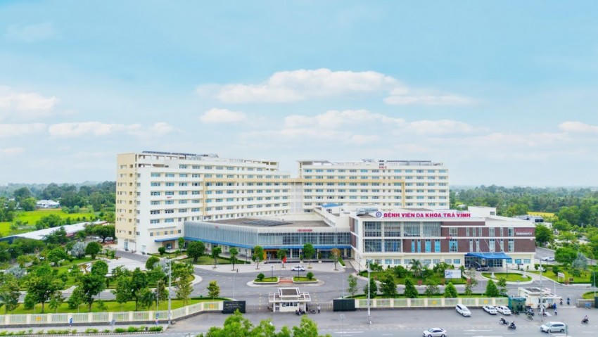 Bệnh viên Đa khoa Trà Vinh, nơi xảy ra vụ nỏ tại phòng bệnh vào cuối 2/2026.