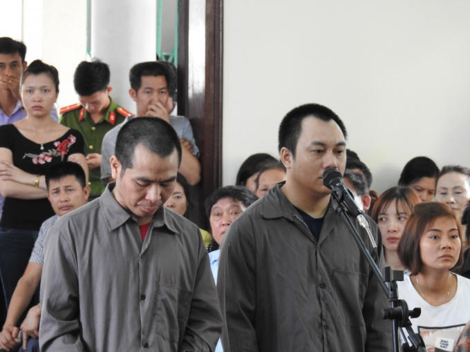 Tại phiên sơ thẩm ngày 10/5, bị cáo Sơn là 10 năm tù, bị cáo Hoàng là 8 năm tù.