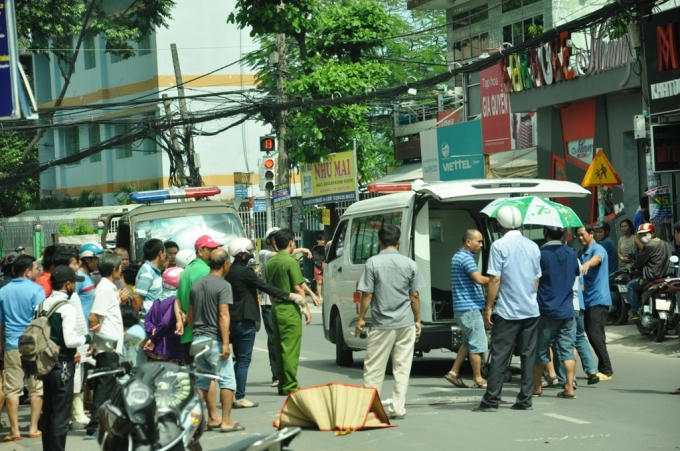 Hiện trường vụ tai nạn.