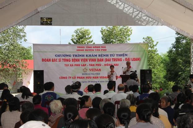 Một chương trình khám bệnh từ thiện do Vedan Việt Nam tài trợ.