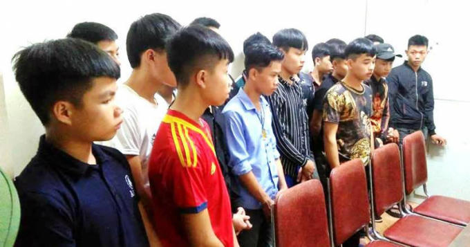 19 đối tượng tại cơ quan công an.