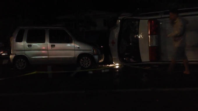 Hình ảnh hiện trường xảy ra vụ tai nạn.