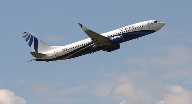 Máy bay Boeing 737-800 của hãng hàng không NordStar. (Ảnh: Sputnik)