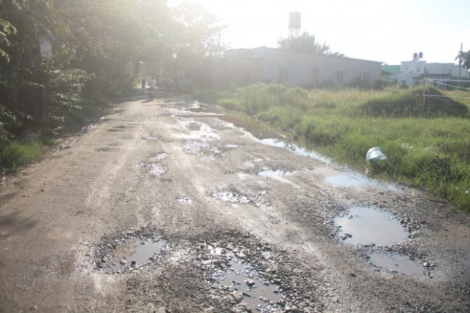 Con đường dẫn vào "dự án An Khang 2" trên bản đồ của Thắng Lợi Group (Ảnh: PV)