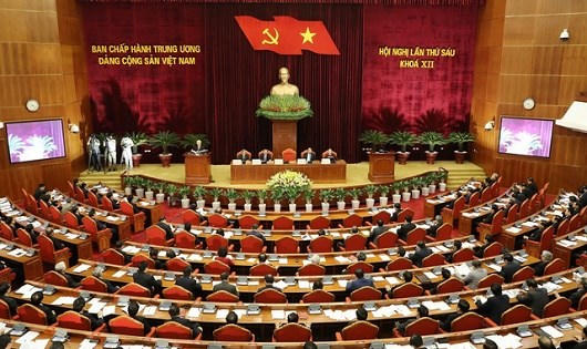 Hội nghị trung ương 6 khai mạc sáng 4/10 - Ảnh: TTXVN