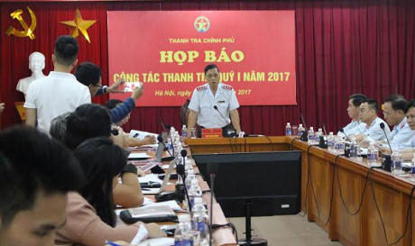 Họp báo công tác thanh tra quý I/2017.
