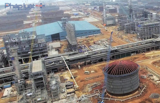 Một phần công trường xây dựng khu hóa lọc dầu Nghi Sơn. (Ảnh: Anh Thắng)