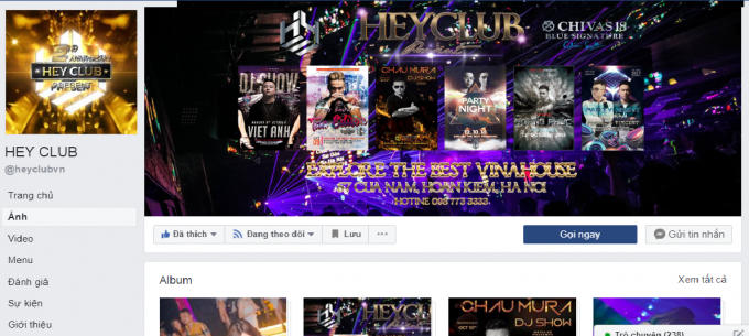 Page Hey Club treentrang mạng xã hội