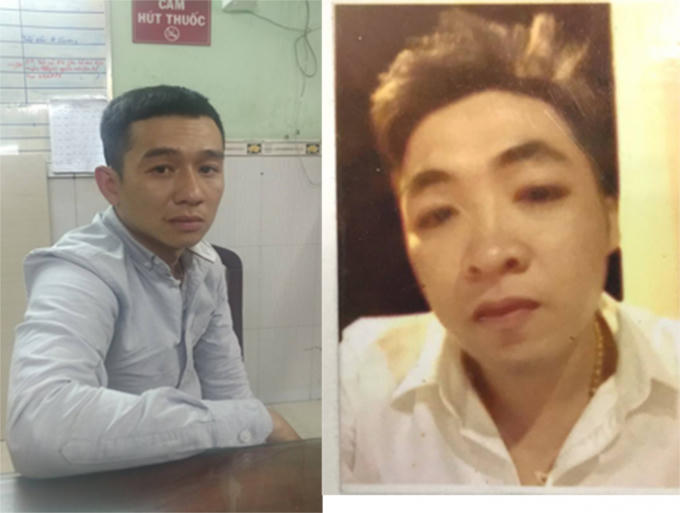 Hai đối tượng Hà Minh Thuận (đã bị bắt) và Lưu Hoàng Phong (đang lẩn trốn).