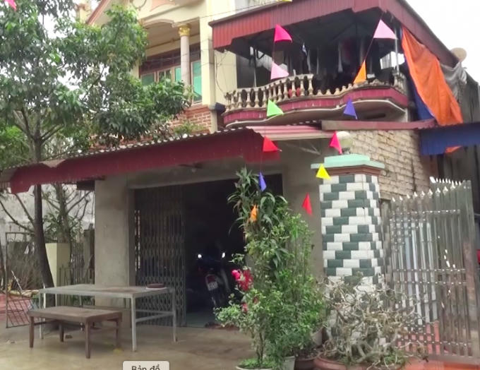 Ngôi nhà, hiện trường nơi xảy ra sự việc trên.