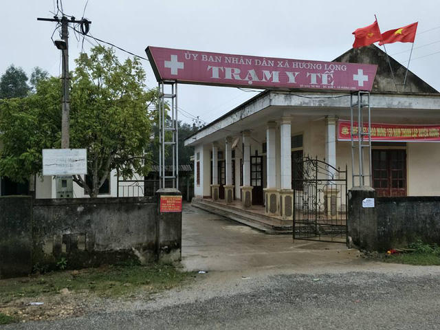 Trạm Y tế xã Hương Long - nơi xảy ra vụ việc. (Ảnh: báo Dân trí)