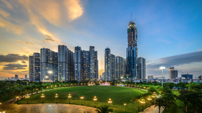 Một góc dự án Vinhomes Central Park tại Tp.HCM.