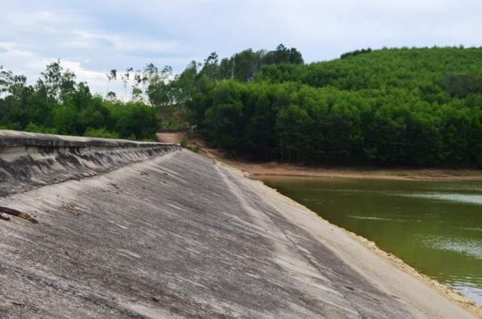 Đập Vệ Riềng nơi H bị ngã và đuối nước tử vong.