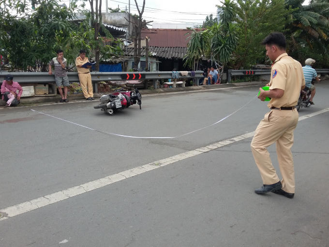 Hiện trường vụ tai nạn.