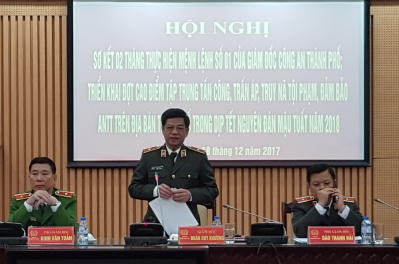Thiếu tướng Đoàn Duy Khương, Giám đốc Công an TP Hà Nội tiếp tục chỉ đạo thực hiện Mệnh lệnh 01 kéo dài đến 10/3/2018.